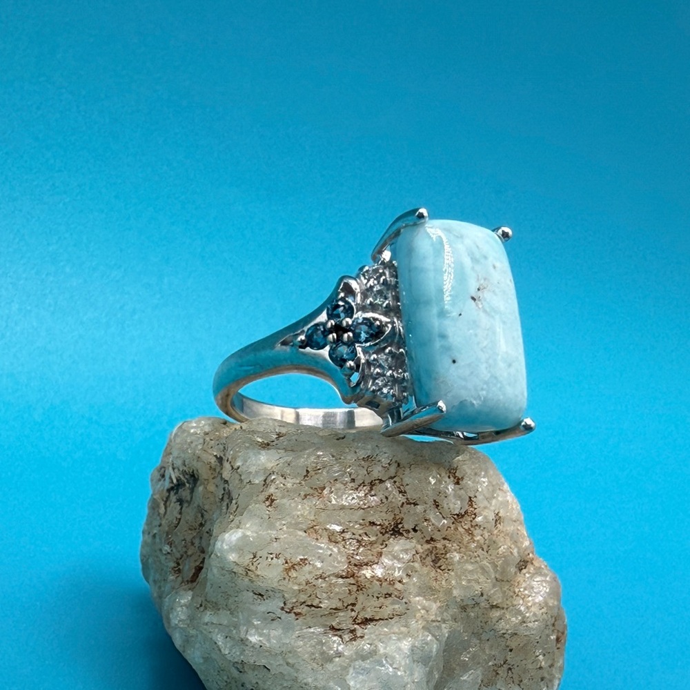 Larimar Silver Ring - image 1